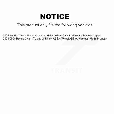 Mpulse Front Left ABS Wheel Speed Sensor For 03-05 Honda Civic 1.7L with Non-ABS/4-Wheel SEN-2ABS2199